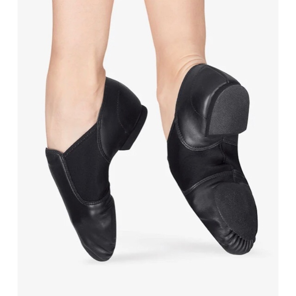 Capezio slip on jazz shoes black